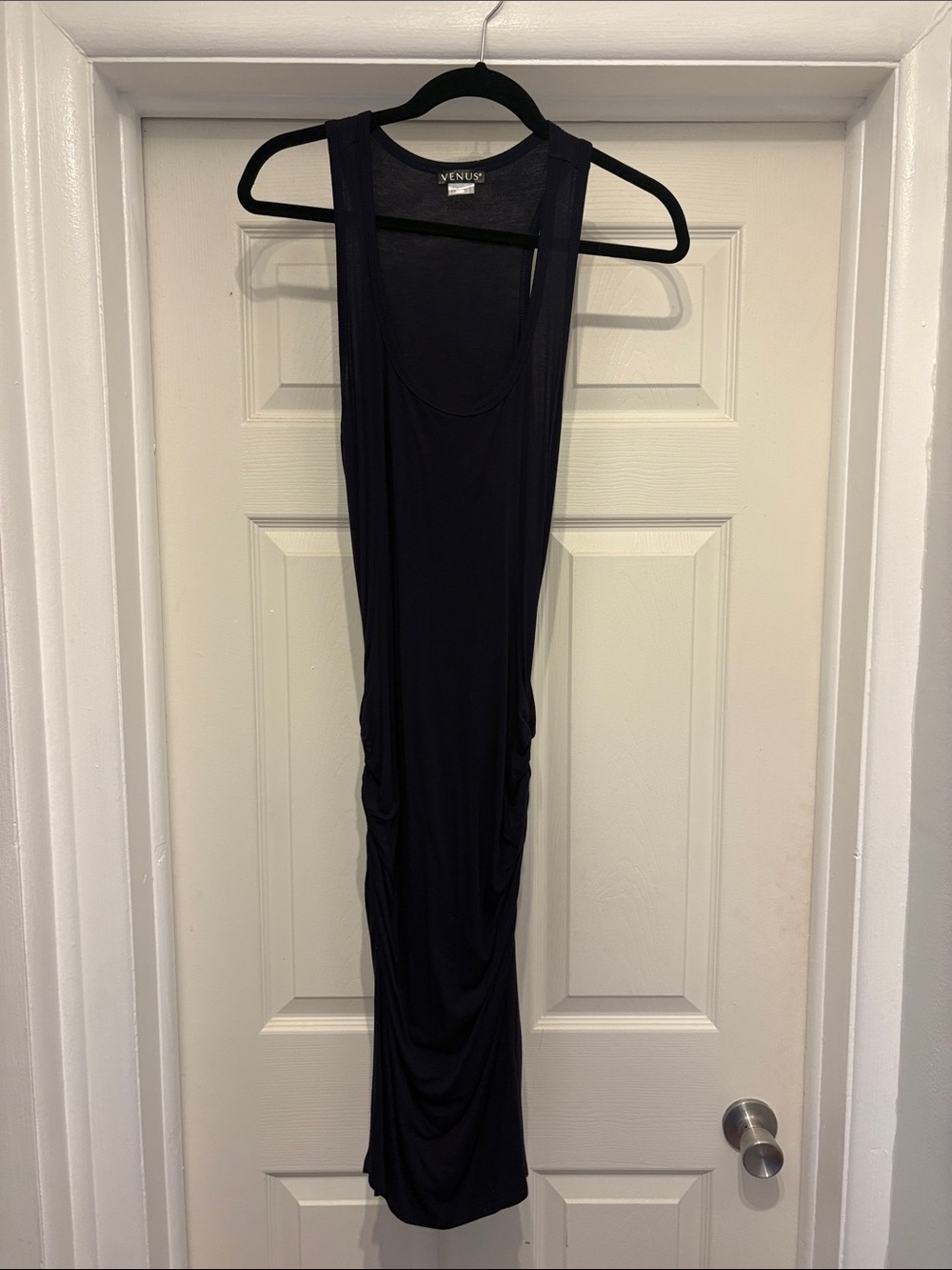 VENUS Navy Scoop Neck Sleeveless Maxi Dress